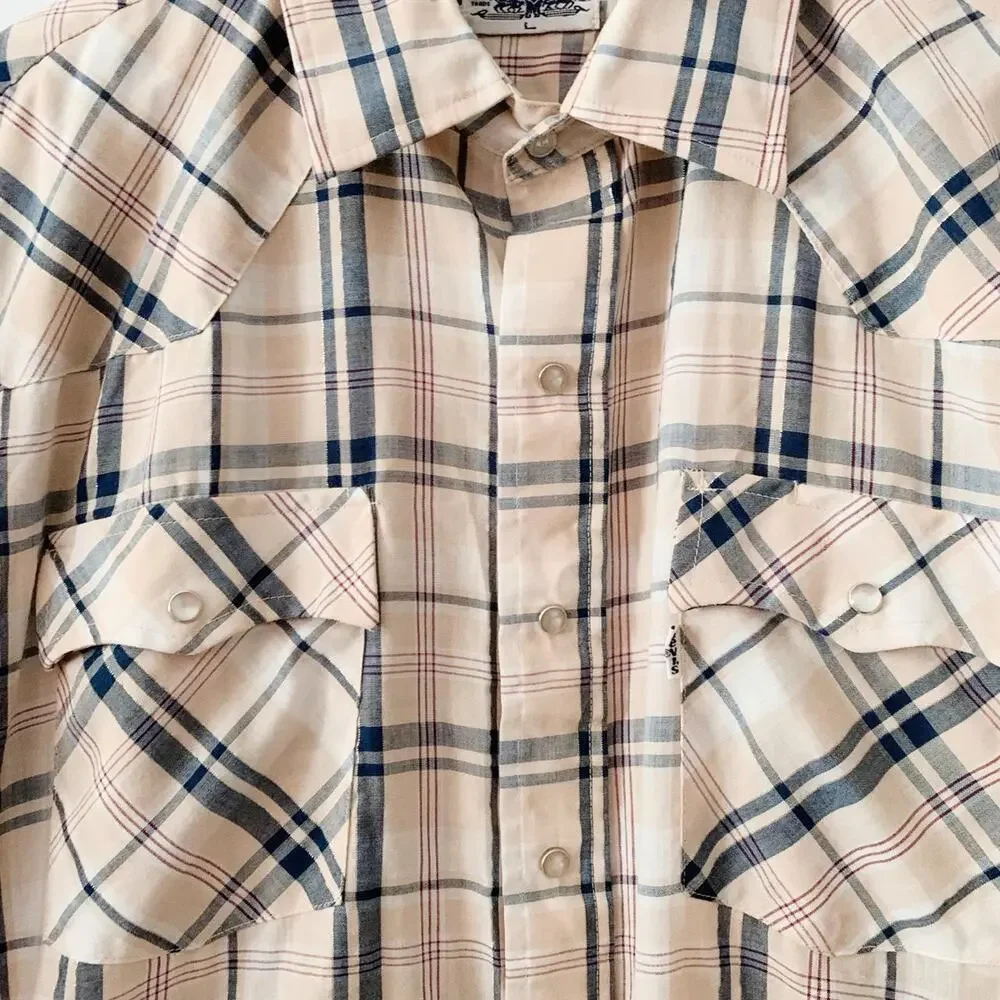 Vintage Levi’s Pearl Snap Western Shirt Size L